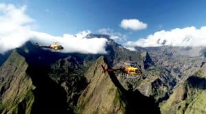 Survol du cirque de Mafate en hélicoptère avec Mafate Hélicoptères